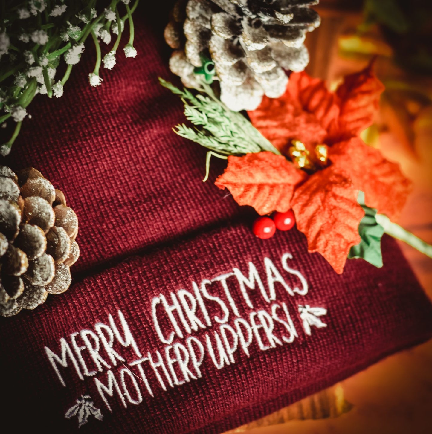 Merry Christmas Motherpuppers! Beanie Hat