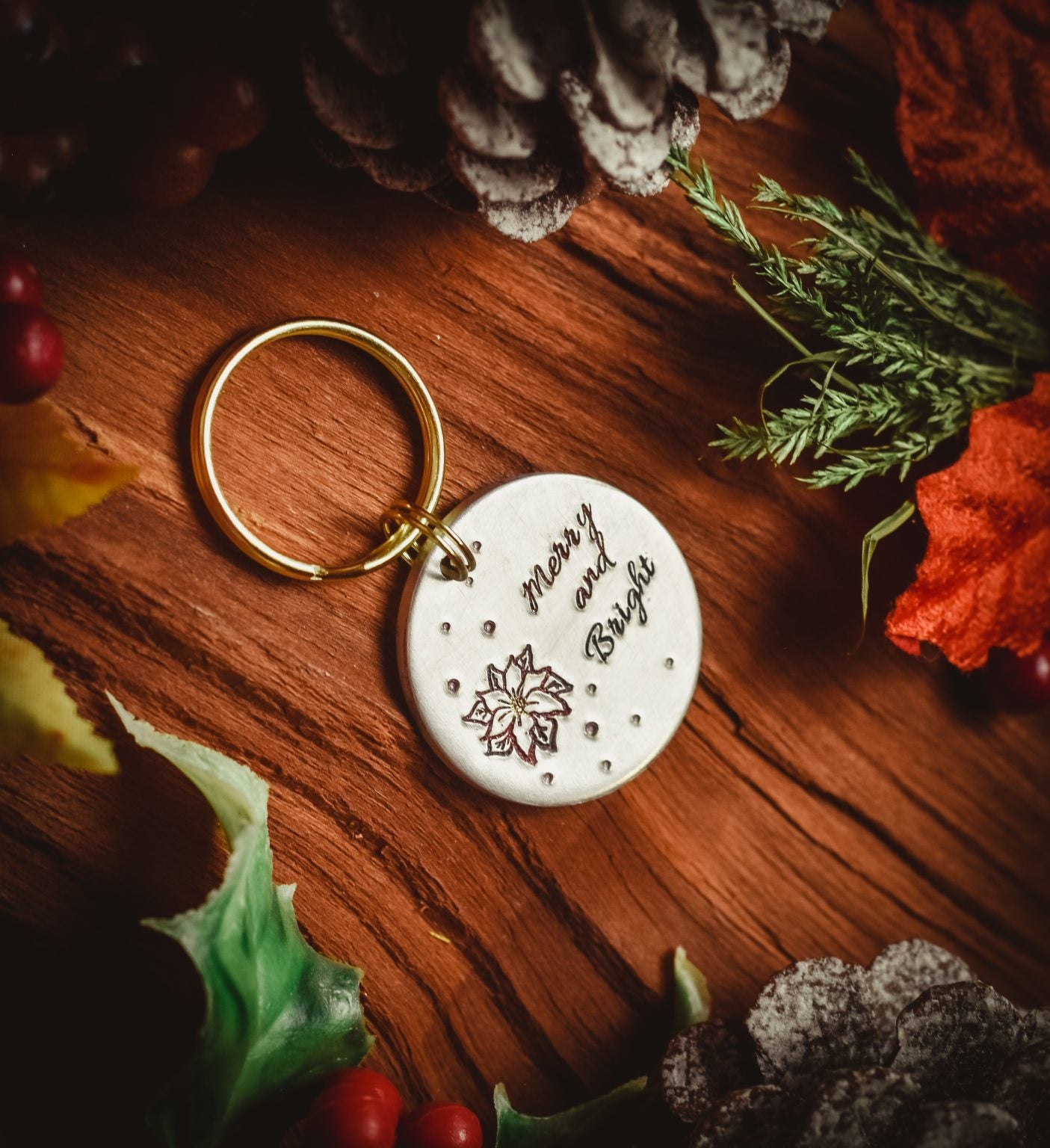 Merry & Bright ID Tag