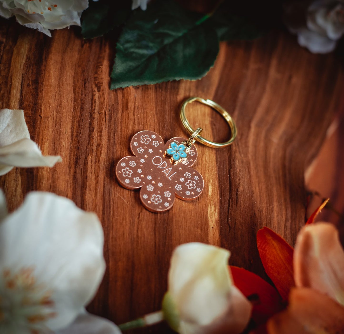 Falling Blossoms ID Tag