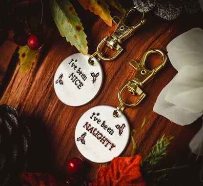 Naughty & Nice ID Tag - Two Tag Set