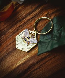 Bee Happy ID Tag