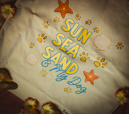 Sun, Sea, Sand & My Dog Tote Bag