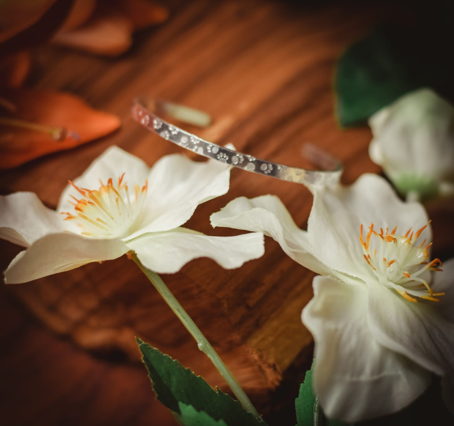 Paw Print Adjustable Bangle