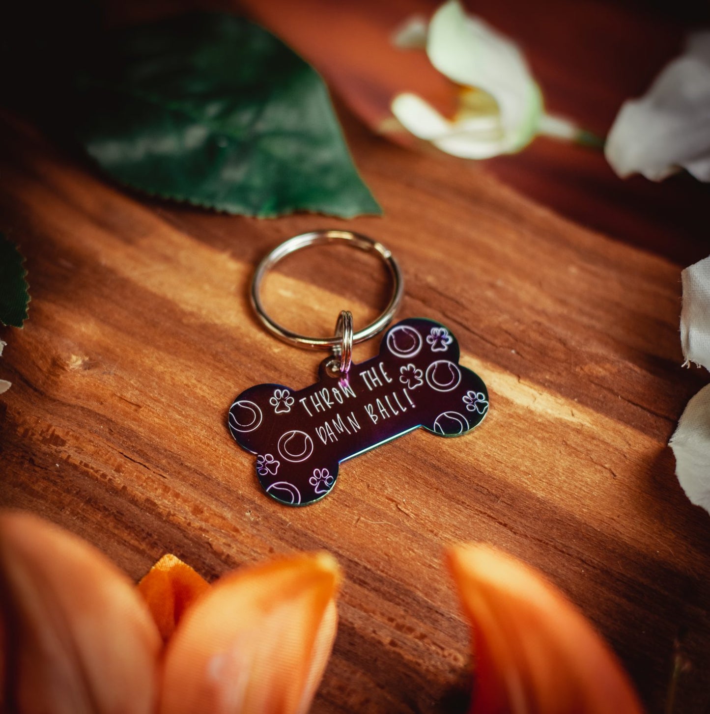 Throw The Damn Ball ID Tag