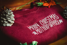 Unisex Merry Christmas Motherpuppers Embroidered Sweatshirt